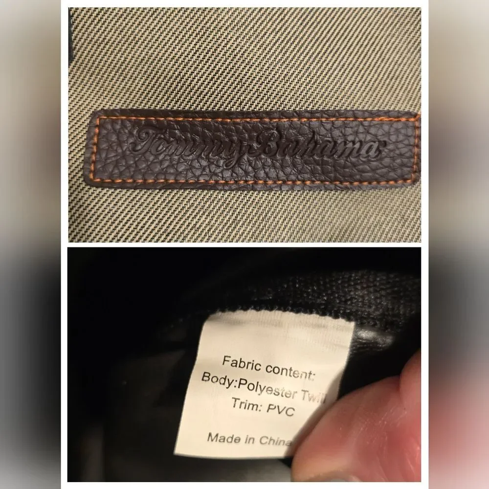 NWOT Tommy Bahama Khaki Twill Weekender Duffle Bag